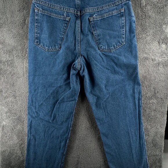 LL Bean Double L Jeans Flannel Lined Denim Men Blue Women Cotton Size 10 Regular - Picture 11 of 16